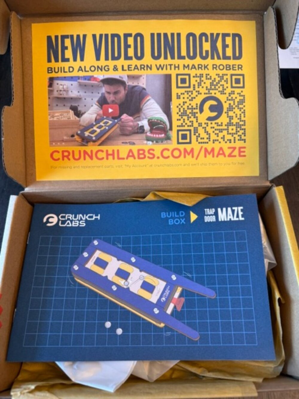 NEW Crunch Labs Trap Door Maze Build Box #19 by Mark Rober STEM Toy Kit